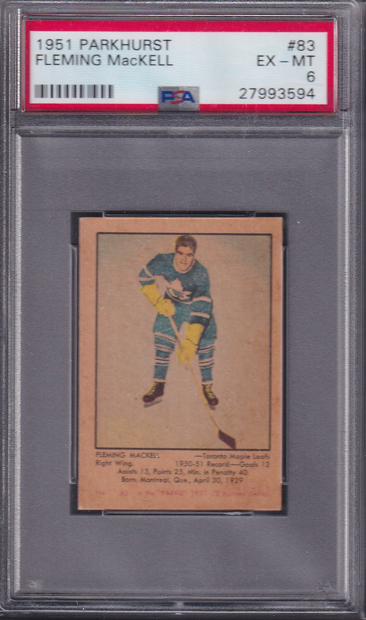 FLEMING MACKELL - 1951 Parkhurst #83, PSA 6