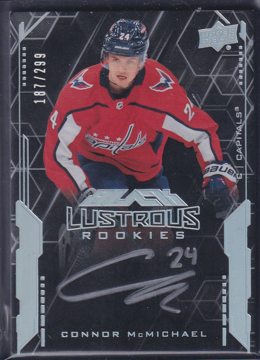 CONNOR MCMICHAEL - 2020 Upper Deck Black Lustrous Rookies Auto #LS-CM, /299