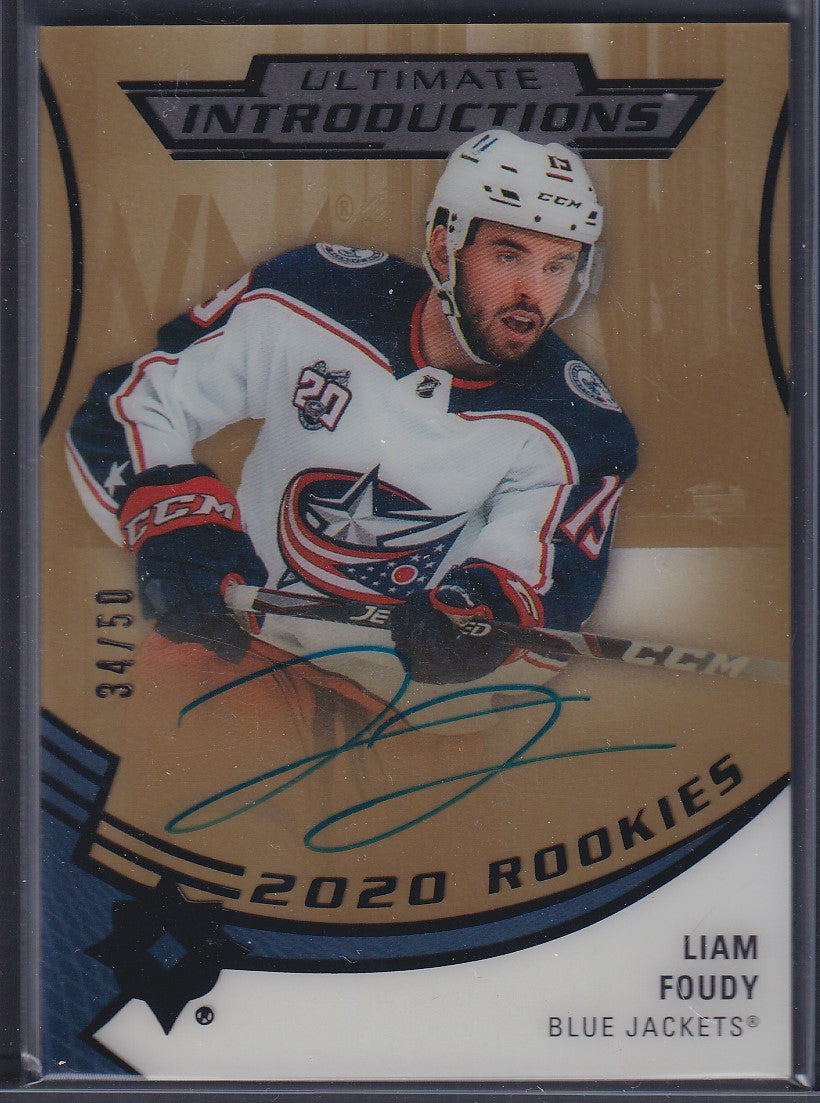 LIAM FOUDY - 2020 Upper Deck Ultimate Introductions Auto #UI-11, /50