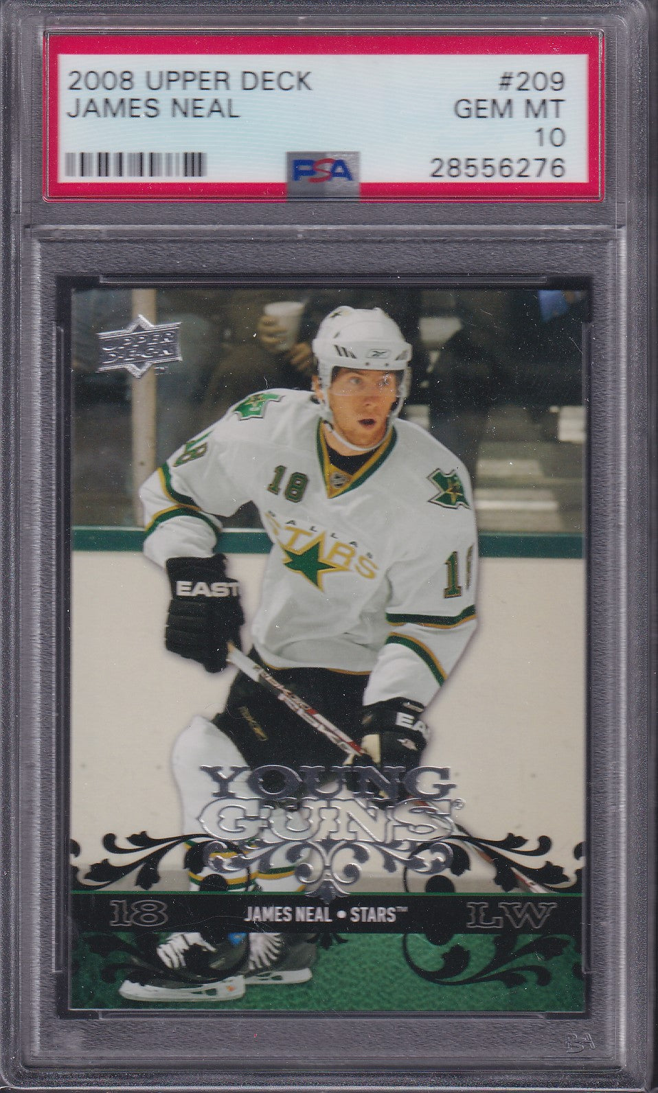 JAMES NEAL - 2008 Upper Deck Young Guns #209, PSA 10