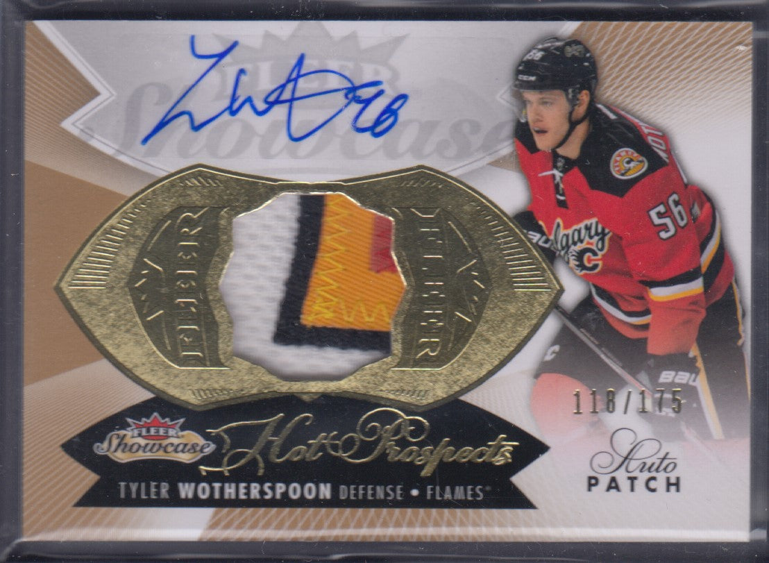 TYLER WOTHERSPOON, 2014 Fleer Showcase Hot Prospects #174, Auto/Patch, /175