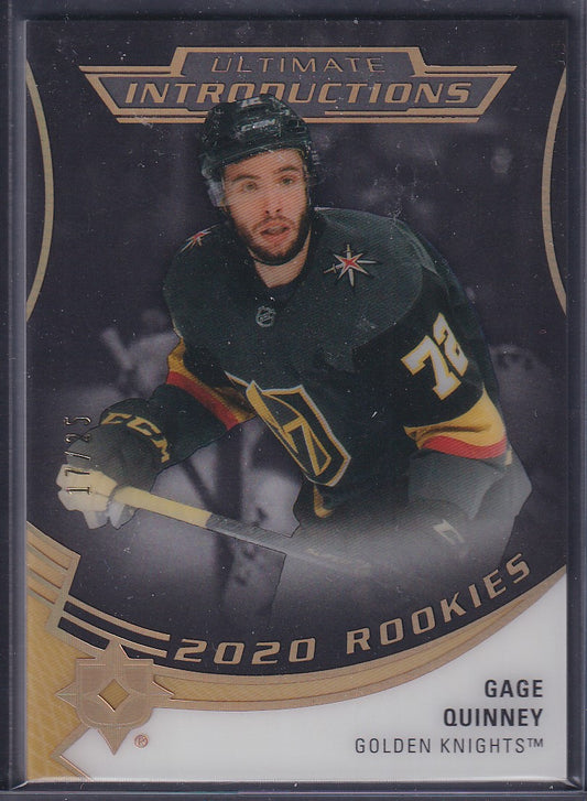 GAGE QUINNEY - 2020 Upper Deck Ultimate Introductions Rookies #UI-27, /25