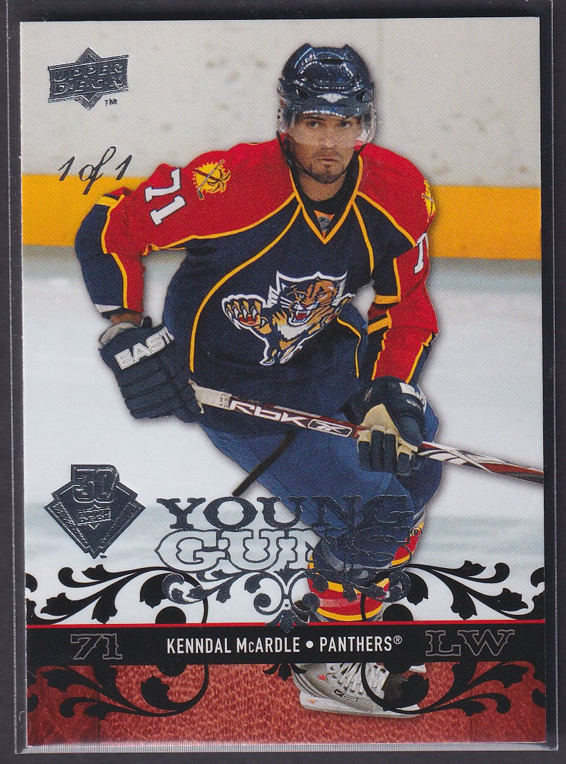 KENNDAL MCARDLE - 2008 Upper Deck Young Guns 30 YEARS #484, 1/1, ONE OF ONE