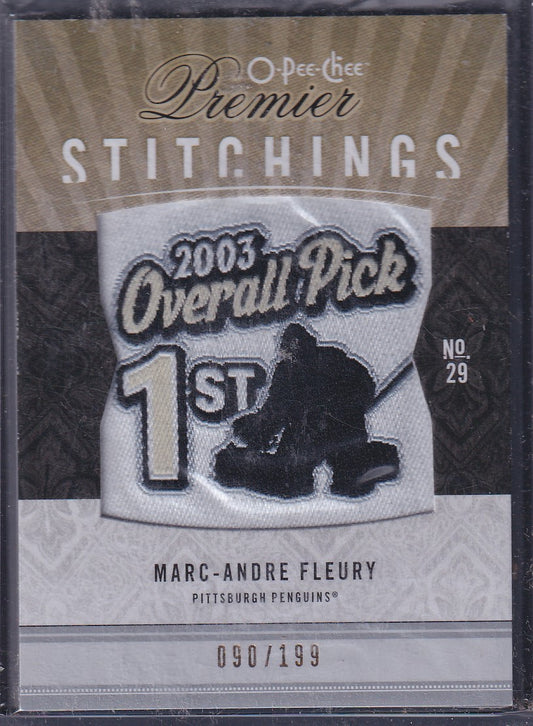 MARC-ANDRE FLEURY - 2009 O-Pee-Chee Premier Stitchings #PS-MF, /199