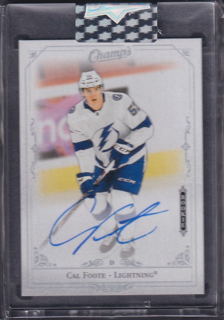 CAL FOOTE - 2020 Upper Deck Clear Cut Champ's Auto Rookie #C-CF