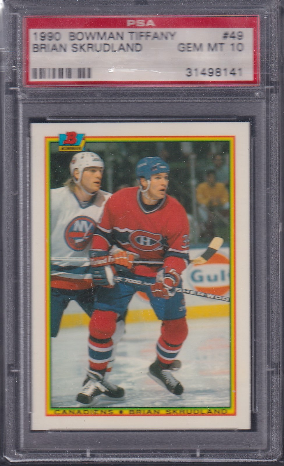 BRIAN SKRUDLAND, 1990 Bowman Tiffany #49, PSA 10