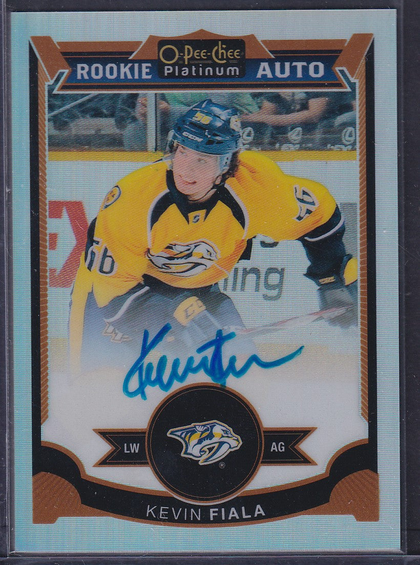 KEVIN FIALA - 2015 O-Pee-Chee Platinum Rookie Auto RAINBOW #162