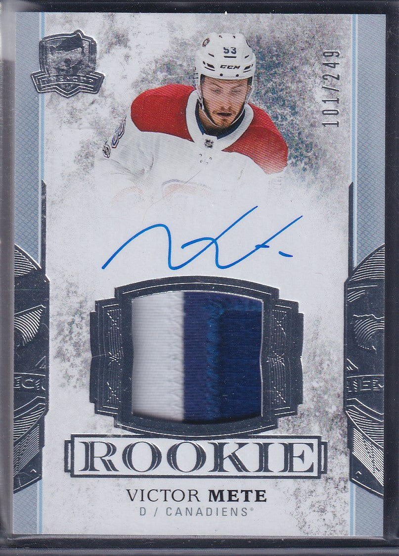 VICTOR METE - 2017 Upper Deck The Cup Rookie Auto Patch #163, /249