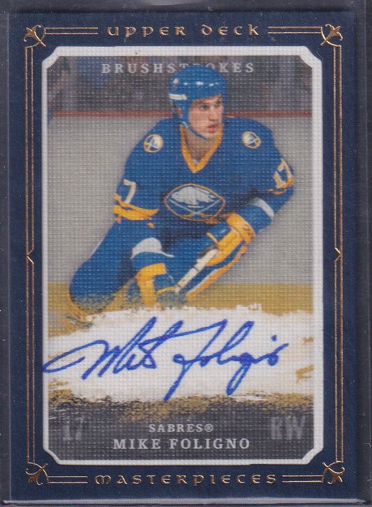 MIKE FOLIGNO - 2008 Upper Deck Masterpieces Brushstrokes #MB-MF, /25