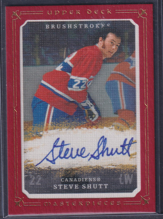 STEVE SHUTT - 2008 Upper Deck Masterpieces Brushstrokes Auto #MB-SS, /10