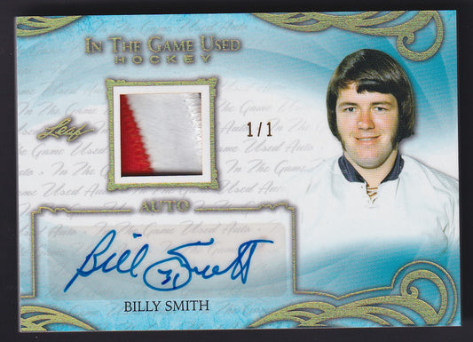 BILLY SMITH - 2018 Leaf ITG Used Auto Patch #UA-BS1, 1/1 (ONE OF ONE)