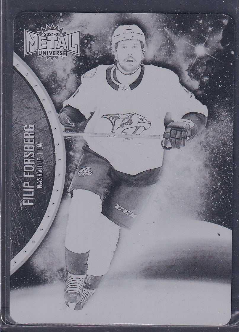 FILIP FORSBERG - 2021 Metal Universe BLACK PRINTING PLATE #81, 1/1