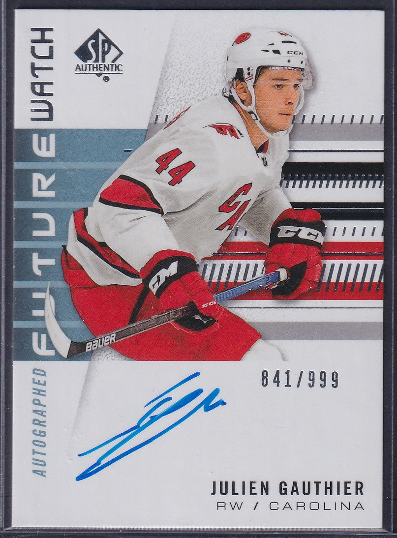 JULIEN GAUTHIER - 2019 SP Authentic Future Watch Auto #215, /999