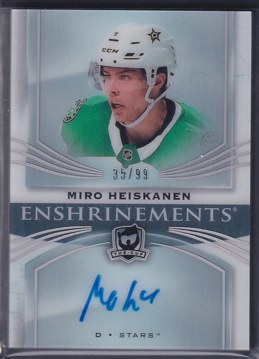 MIRO HEISKANEN, 2018 Upper Deck The Cup Enshrinements Auto #E-MH, /99