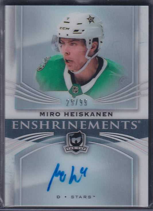 MIRO HEISKANEN, 2018 Upper Deck The Cup Enshrinements Auto #E-MH, /99