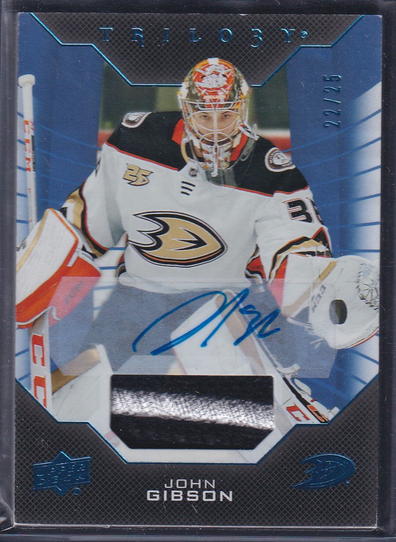 JOHN GIBSON - 2019 Upper Deck Trilogy Auto Patch #14, /25