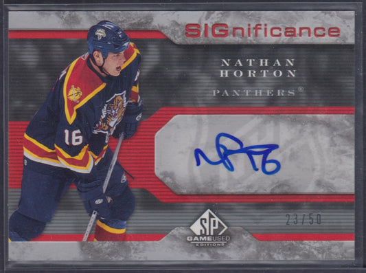 NATHAN HORTON, 2006 UD SP Significance #S-NH, 23/50, Auto, /50