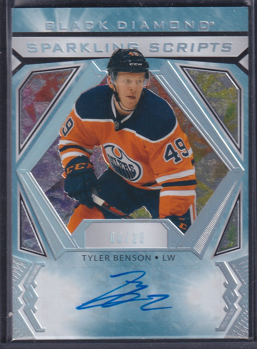 TYLER BENSON - 2020 Black Diamond Sparkling Scripts Auto #RSC-TB, /25