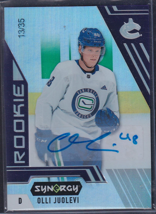 OLLI JUOLEVI - 2020 Upper Deck Synergy Rookie Auto #110, /35