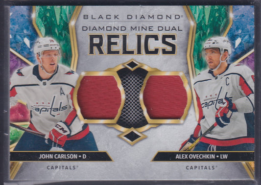 CARLSON / OVECHKIN - 2020 Black Diamond Mine Dual Relics Patches #DMDR-CO