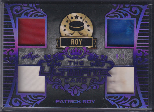 PATRICK ROY - 2019 Leaf Ultimate Quad Patch #TUC-11, /9