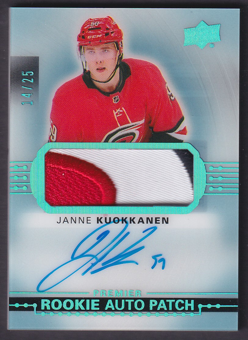 JANNE KUOKKANEN - 2017 Upper Deck Premier Rookie Auto Patch #AR-JK, /25