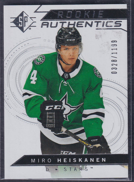 MIRO HEISKANEN - 2018 SP Rookie Authentics #125, /1199