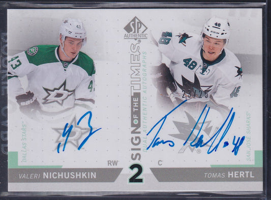 NICHUSHKIN / HERTL - 2013 SP Authentic Sign of the Times Auto, Rookie, /25