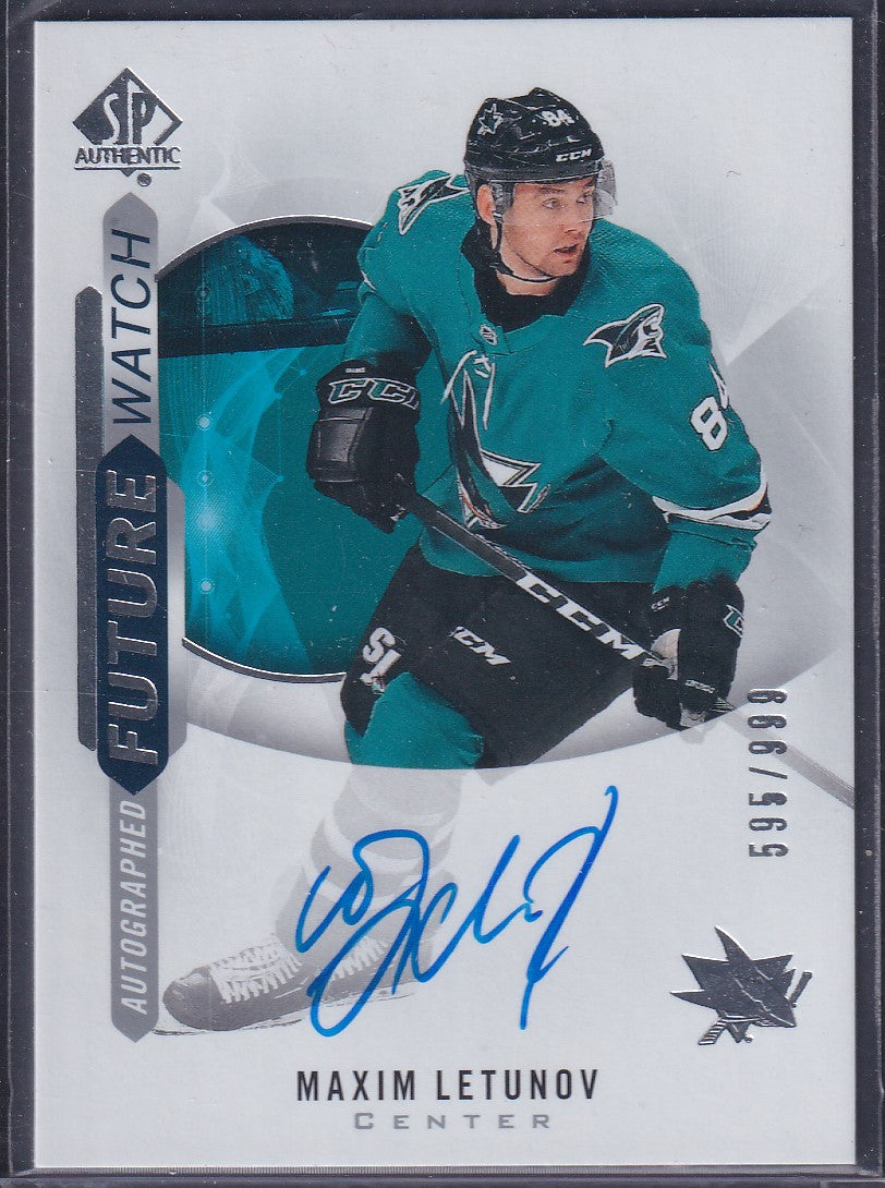 MAXIM LETUNOV - 2020 SP Authentic Future Watch Auto #179, /999