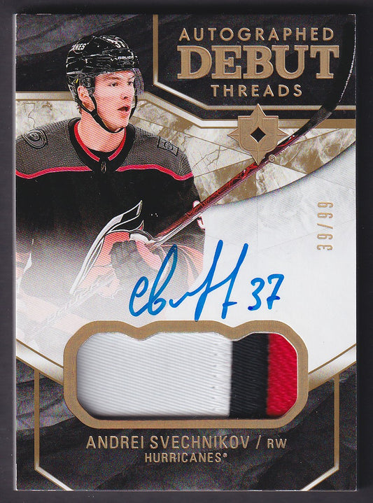 ANDREI SVECHNIKOV - 2018 Ultimate Autographed Debut Threads #DTA-AS, /99