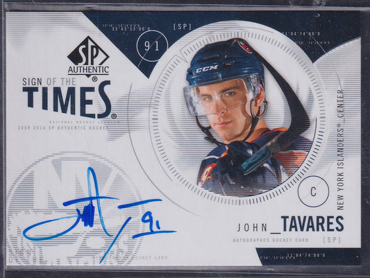 JOHN TAVARES - 2009 SP Authentic Sign of the Times Rookie Auto #ST-TA