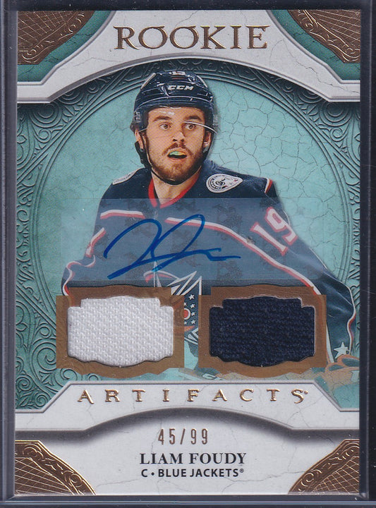 LIAM FOUDY - 2020 Upper Deck Artifacts Rookie Auto Patch #162, /99