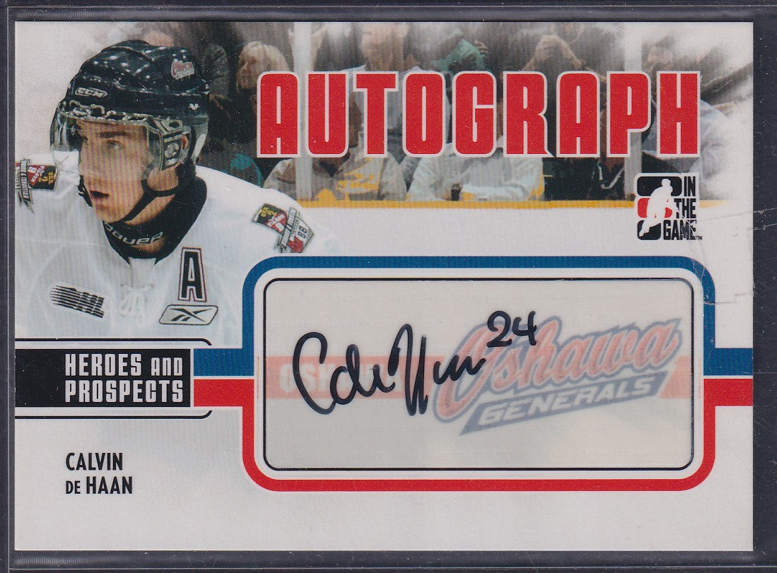 CALVIN DE HAAN - 2010 ITG Heroes & Prospects Autograph #A-CDH