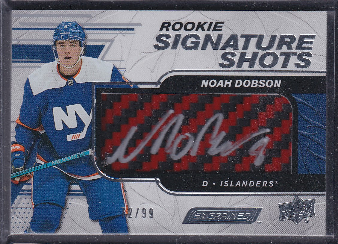 NOAH DOBSON - 2019 Upper Deck Engrained Rookie Signature Shots Auto #RSS-ND, /99