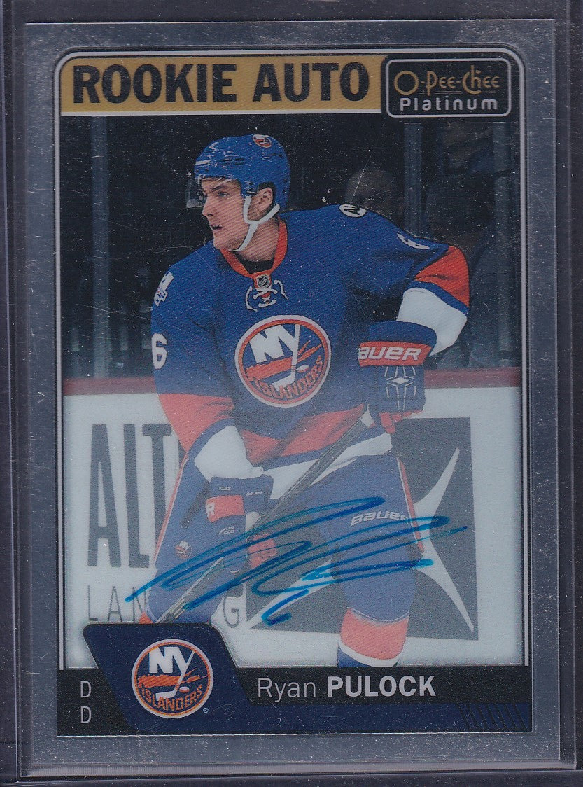 RYAN PULOCK - 2016 O-Pee-Chee Platinum Rookie Auto #R-RP