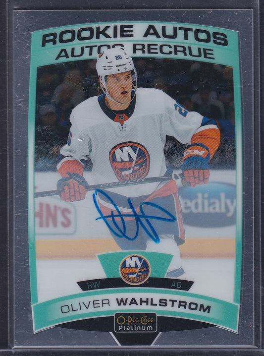 OLIVER WAHLSTROM - 2019 O-Pee-Chee Platinum Rookie Auto #R-OW