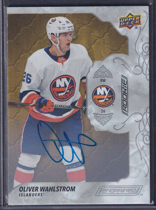 OLIVER WAHLSTROM - 2019 Upper Deck Engrained Rookie Auto #89