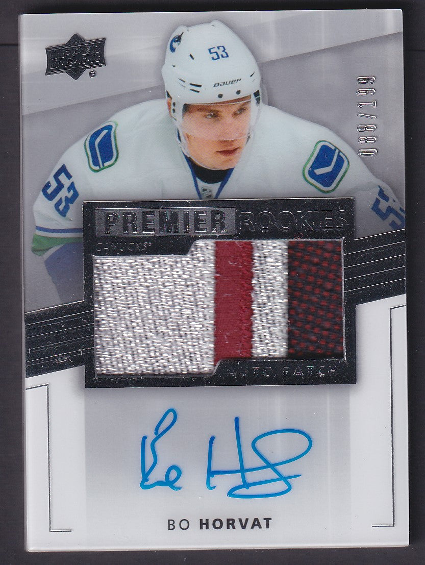 BO HORVAT - 2014 Upper Deck Premier Rookies Auto Patch #102, /199