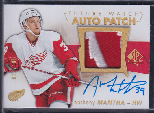 ANTHONY MANTHA - 2016 SP Authentic Future Watch Auto Patch #124, /100