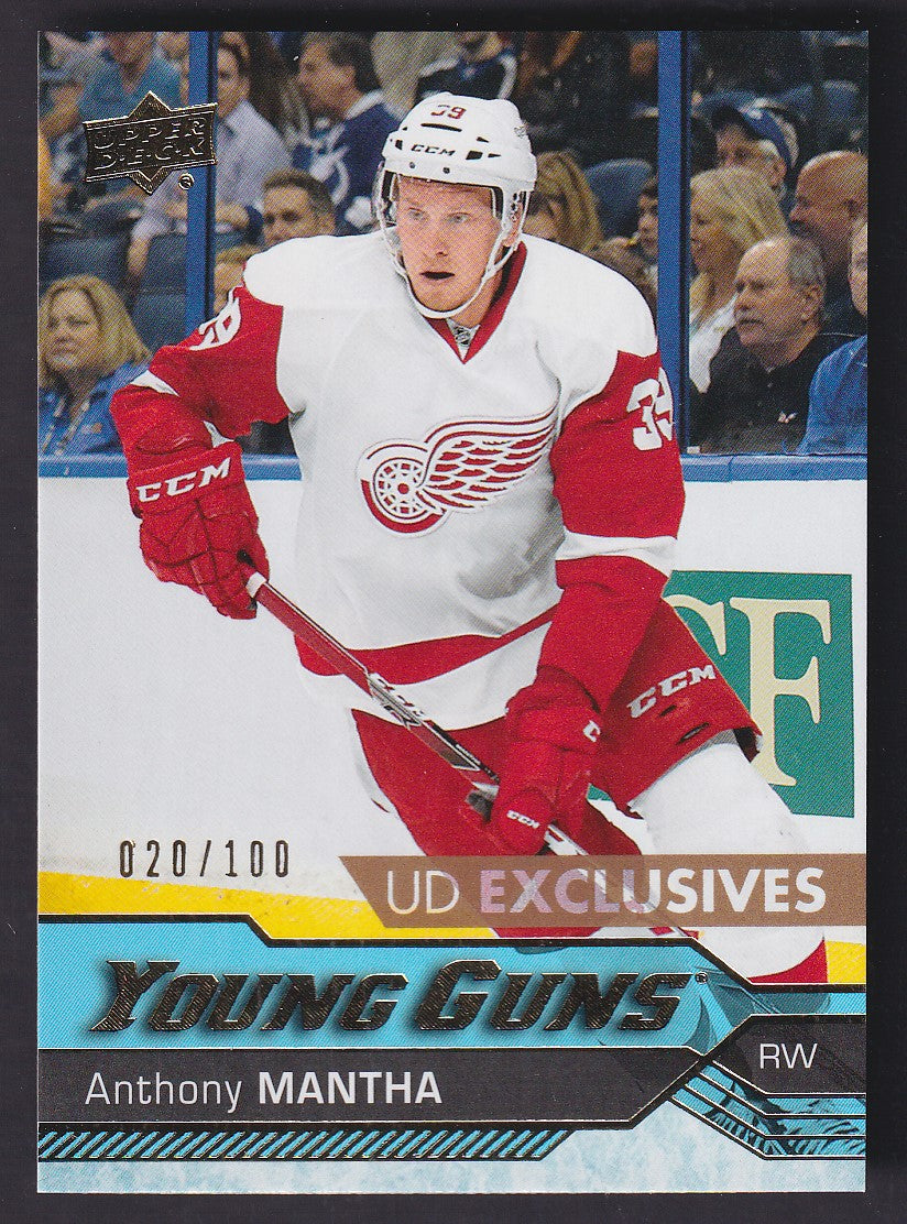 ANTHONY MANTHA - 2016 Upper Deck Young Guns EXCLUSIVES #213, /100