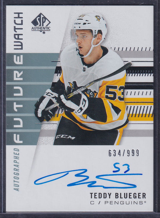 TEDDY BLUEGER - 2019 SP Authentic Future Watch Auto #172, /999