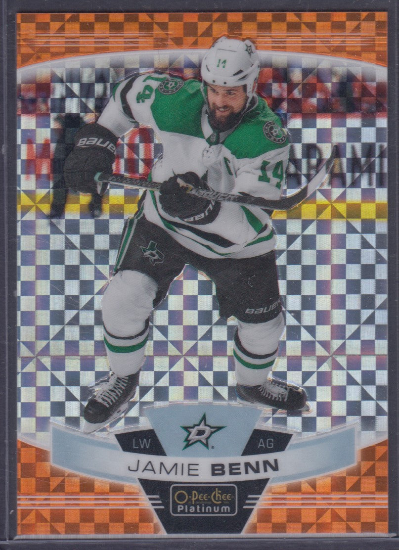 JAMIE BENN, 2020 O-Pee-Chee Platinum Orange Checkers /25 #24