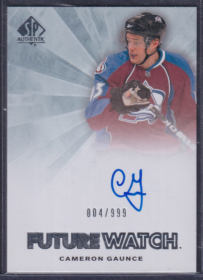 CAMERON GAUNCE - 2011 SP Authentic Future Watch Auto #258, /999