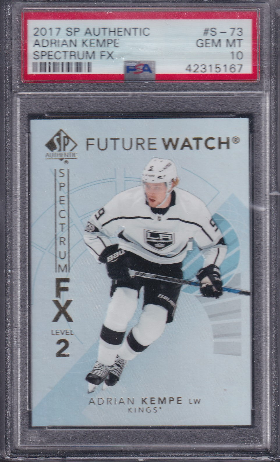 ADRIAN KEMPE, 2017 SP Authentic Spectrum FX #S-73, PSA 10