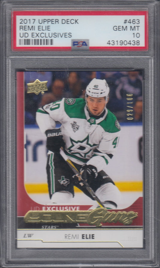 REMI ELIE, 2017 Upper Deck Young Guns UD EXCLUSIVE #463, PSA 10