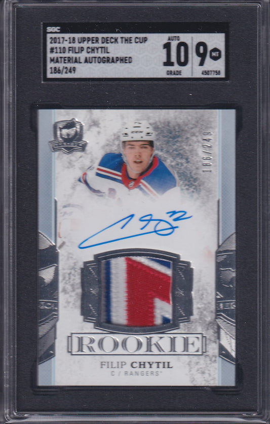 FILIP CHYTIL - 2017 The Cup Rookie Auto Patch #110, /249, SGC 10/9