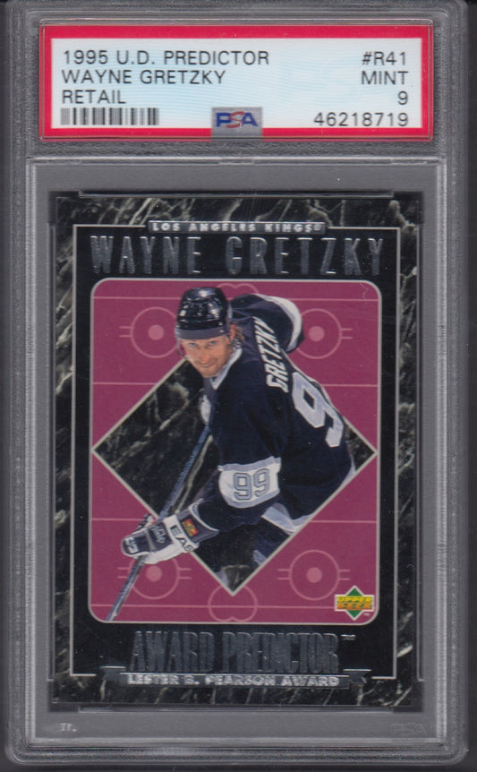 WAYNE GRETZKY, 1995 Upper Deck Predictor Retail #R41, PSA 9