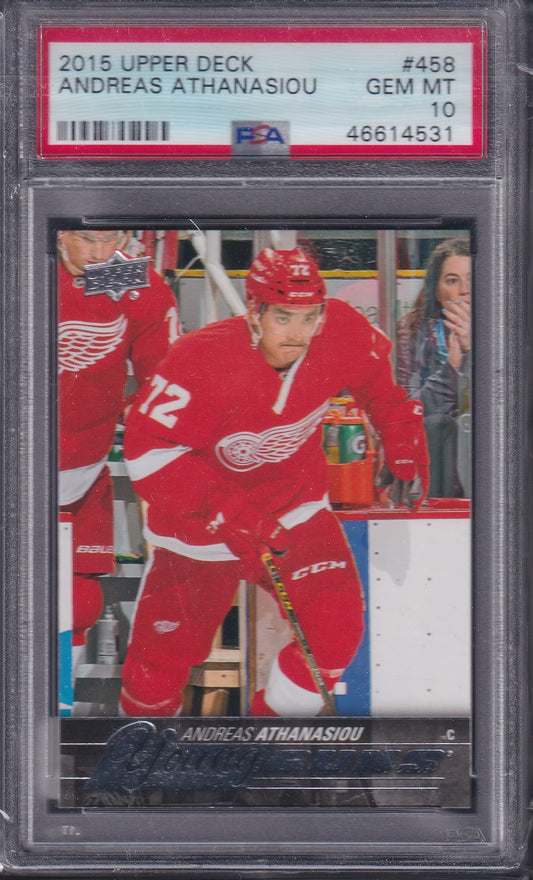 ANDREAS ATHANASIOU, 2015 Upper Deck #458, PSA 10