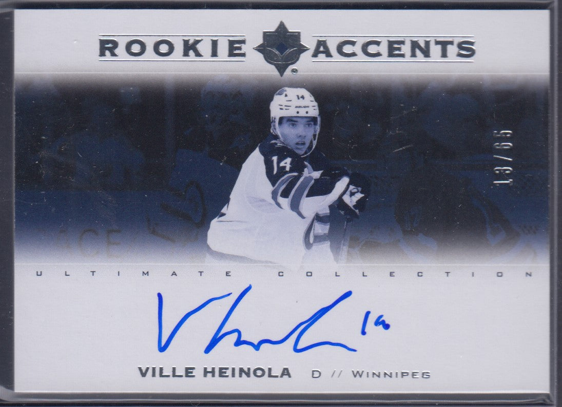 VILLE HEINOLA, 2019 Ultimate Rookie Accents Auto #RA-VH, /65