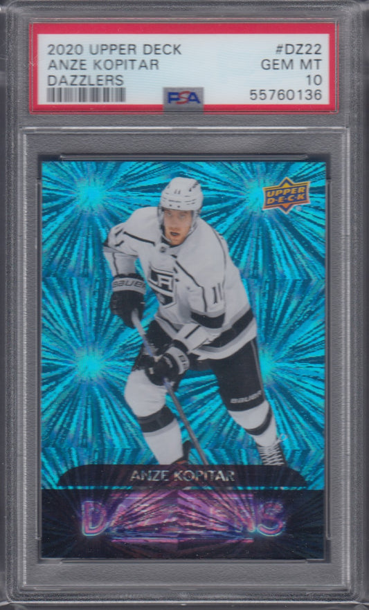 ANZE KOPITAR, 2020 Upper Deck Dazzlers #DZ22, PSA 10